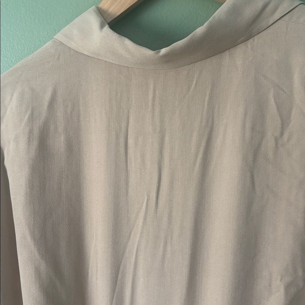NWT VTG Pendleton Button Down Blouse Top 100% Silk Tan Sz 20 Plus - Picture 7 of 7